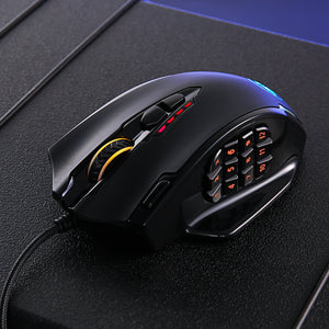 Redragon M908 IMPACT RGB LED MMO Mouse Laser Wired Gaming Mouse